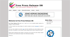 Desktop Screenshot of freepressreleasedb.com